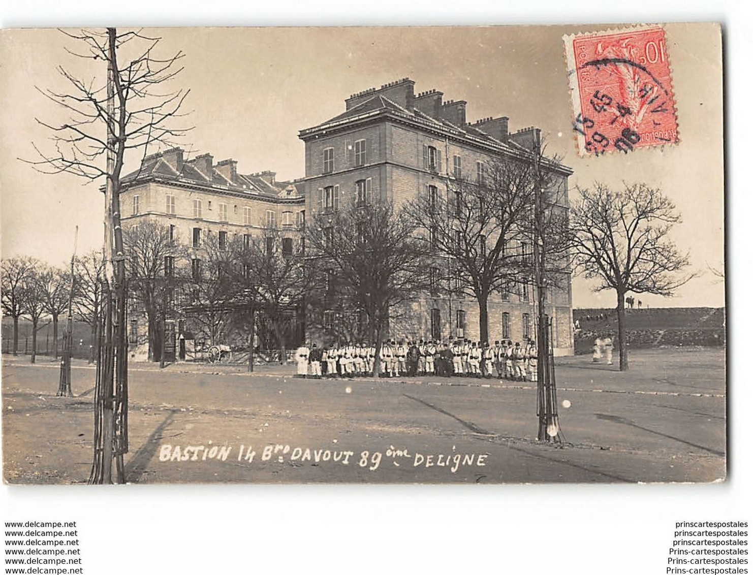 CPA 75 Carte Photo Le Bastion 14 Boulevard Davout Le 89eme De Ligne - Arrondissement: 20