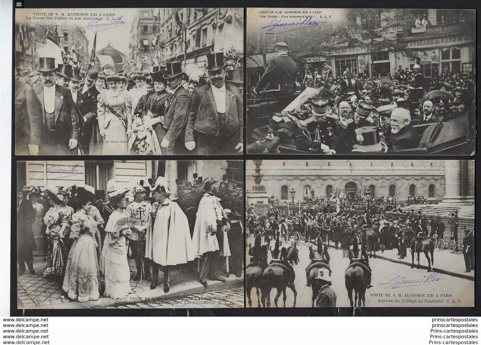 CPA 75 Lot De 22 Cartes Sur La Visites De S.M. Alphonse XIII à Paris - Loten, Series, Verzamelingen