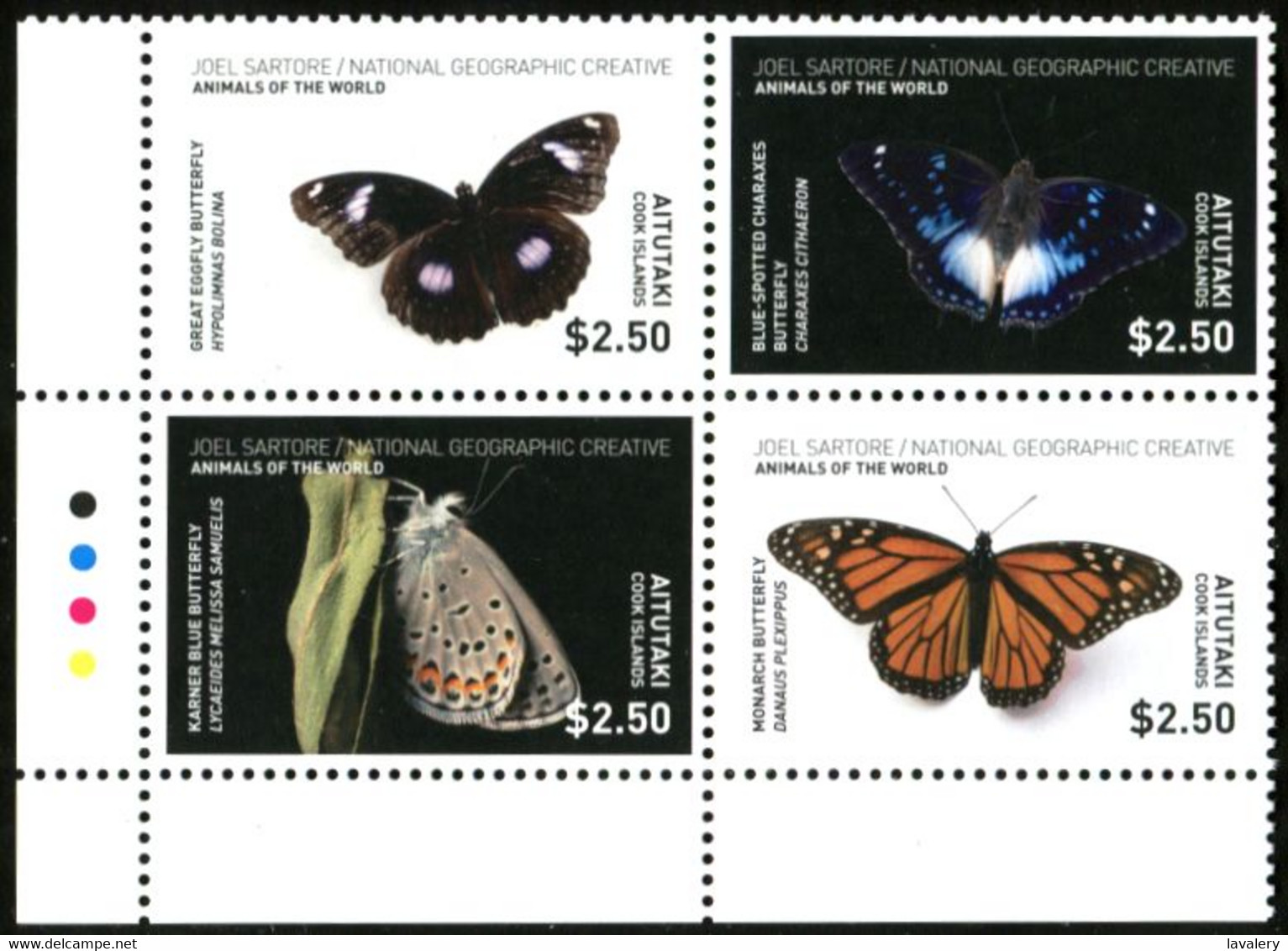 AITUTAKI COOK ISLANDS 2017 Butterflies Butterfly Insects Animals Fauna MNH - Butterflies