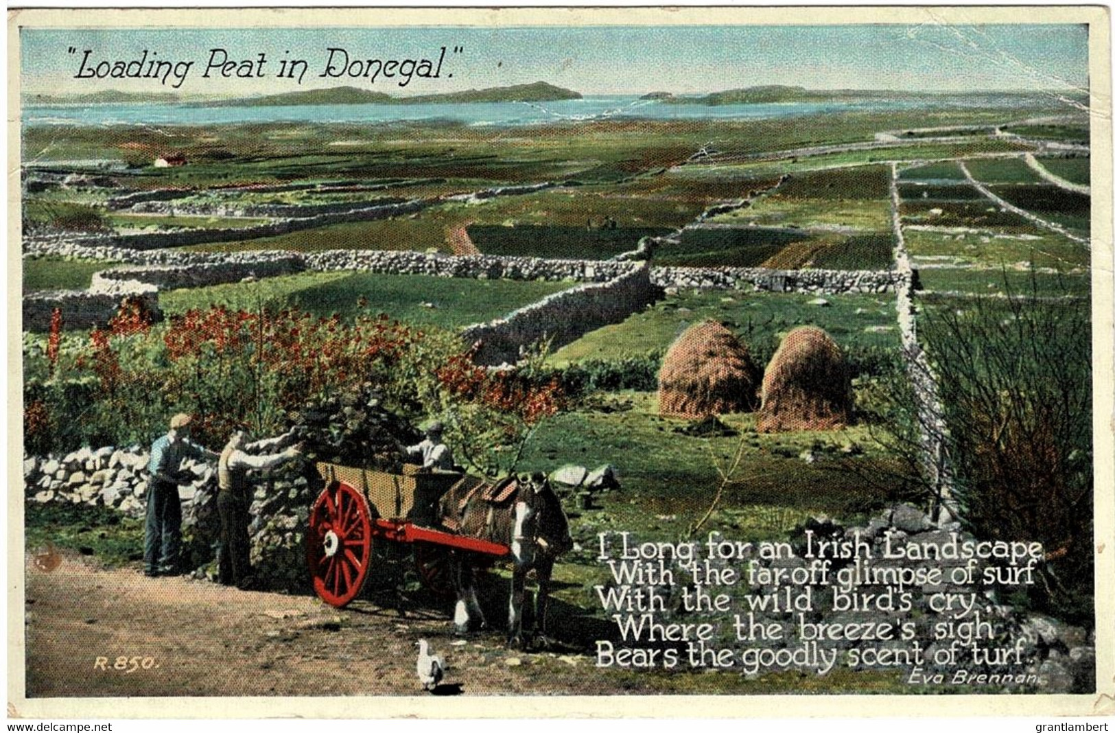 Loading Peat In Donegal, Ireland - Posted To Australia, 1953 - Donegal
