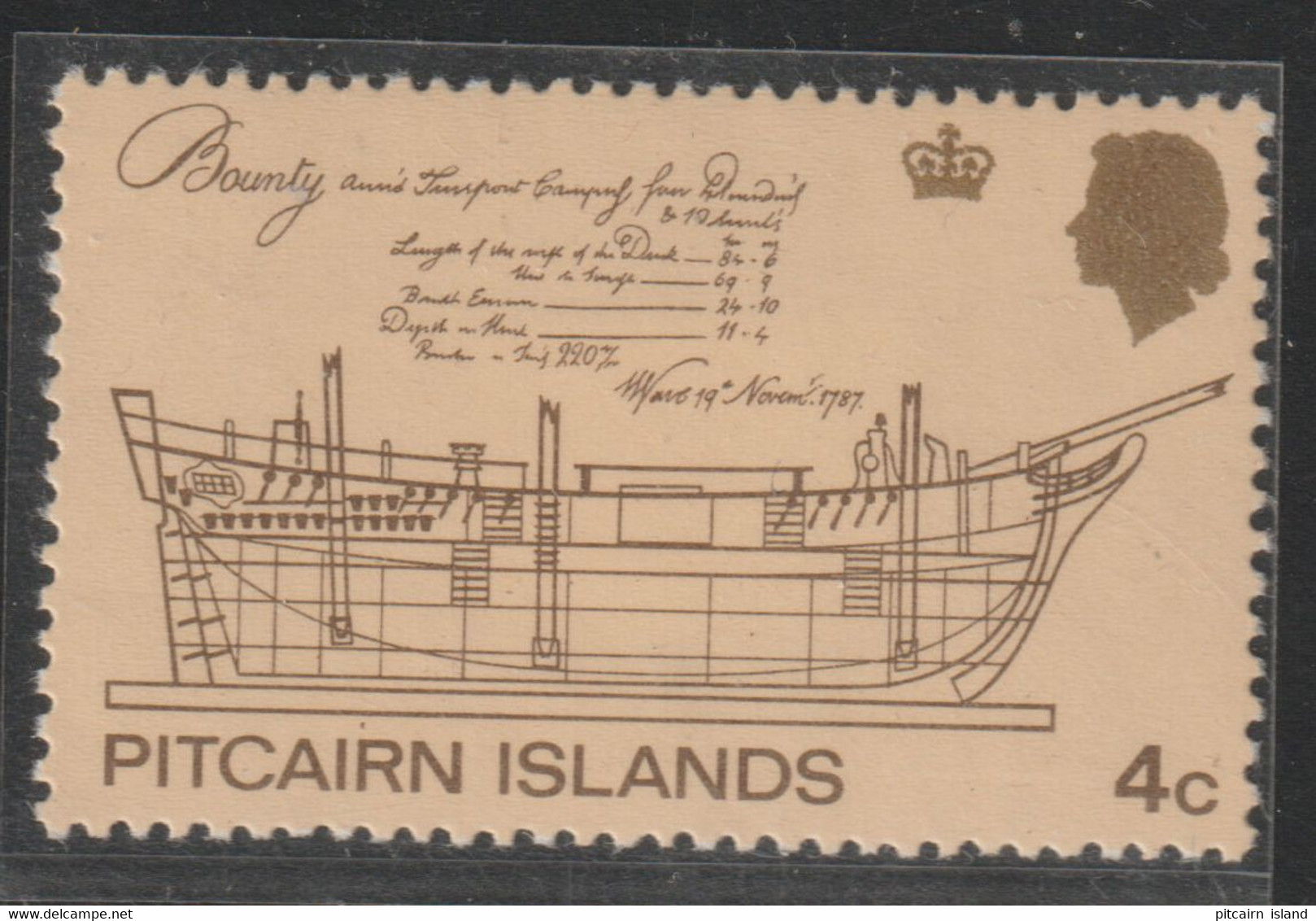 Pitcairn - Islands  1969   SG Nr. 97  Mi.nr. 100  MNH    Bounty - Isole Pitcairn