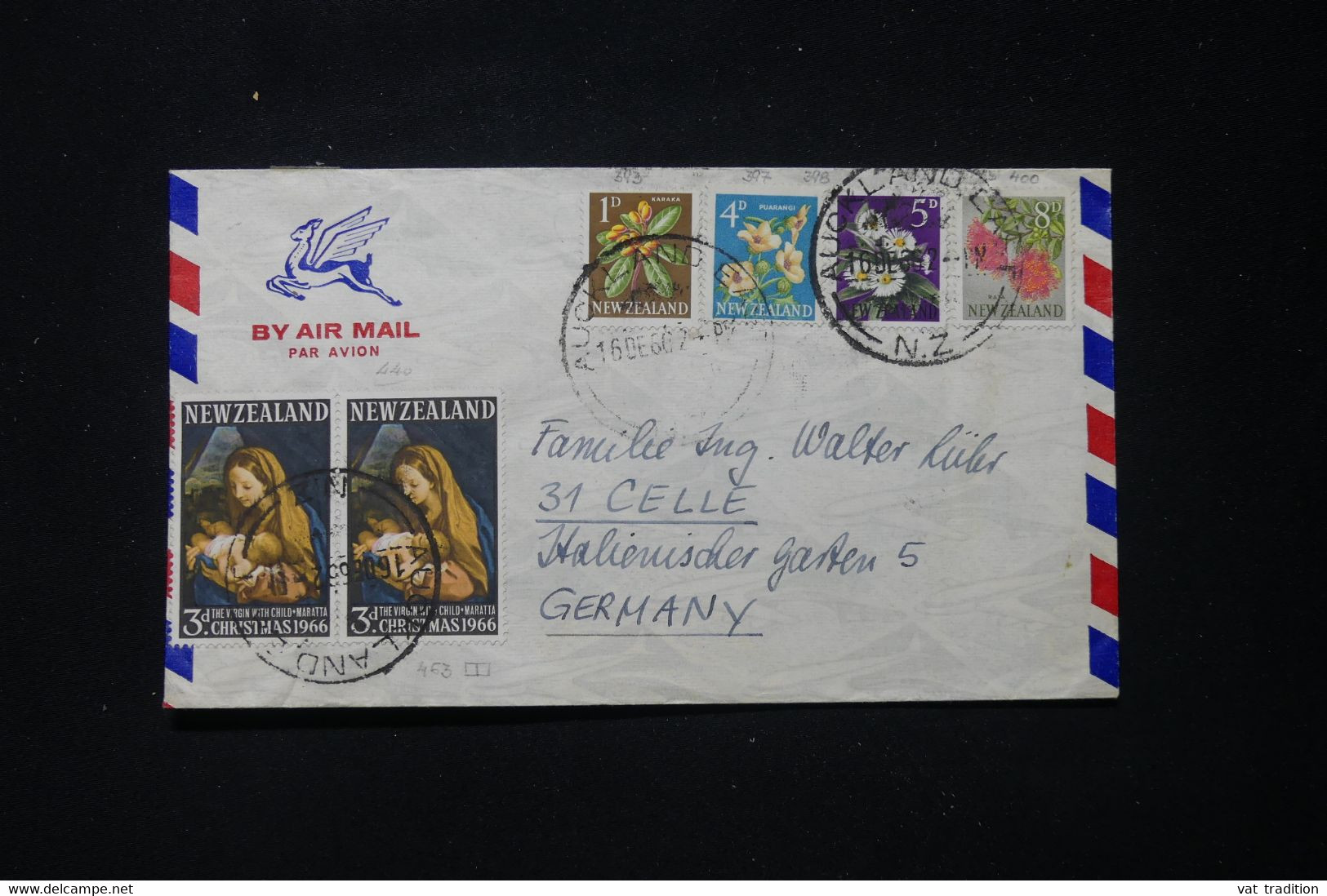 NOUVELLE ZÉLANDE - Enveloppe De Auckland Pour L'Allemagne En 1966 - L 90373 - Storia Postale