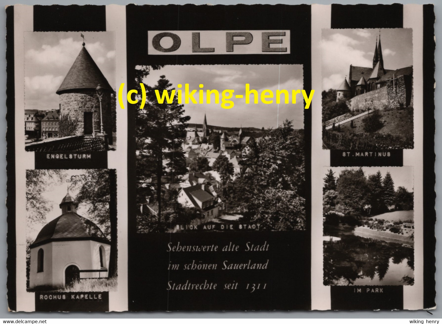 Olpe Am Biggesee - S/w Mehrbildkarte 6 - Olpe