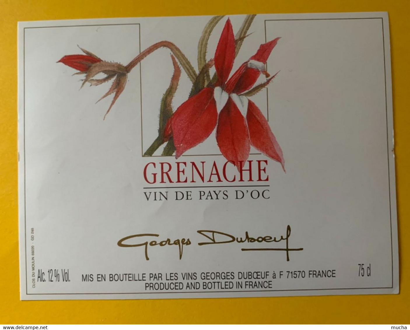 18443 - Grenache Vin De Pays D'Oc Georges Duboeuf - Flowers