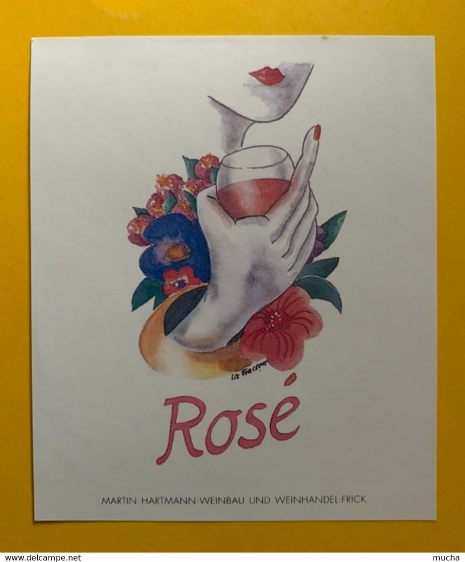 18446 - Rosé Main De Femme Tenant Un Verre - Unvollständig