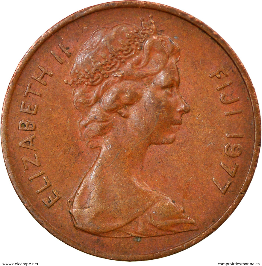 Monnaie, Fiji, Elizabeth II, Cent, 1977, TTB, Bronze, KM:39 - Fiji