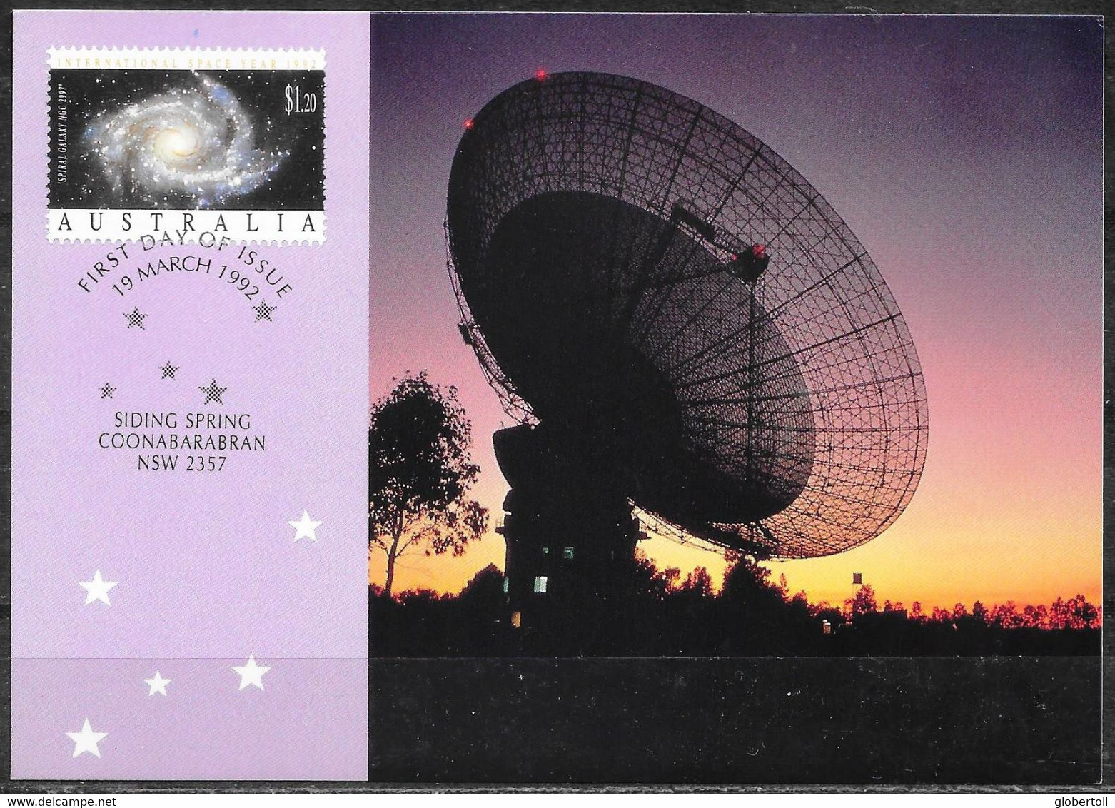 Australia/Australie: Intero, Stationery, Entier, Anno Spaziale Internazionale, International Space Year, (Antenna) - Océanie