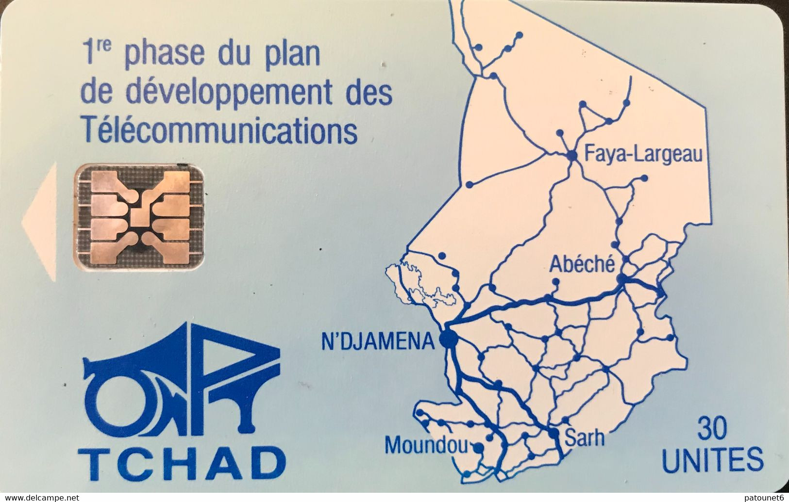 TCHAD  -  Phonecard  -  ONPT  -  20 Bleue - Tchad