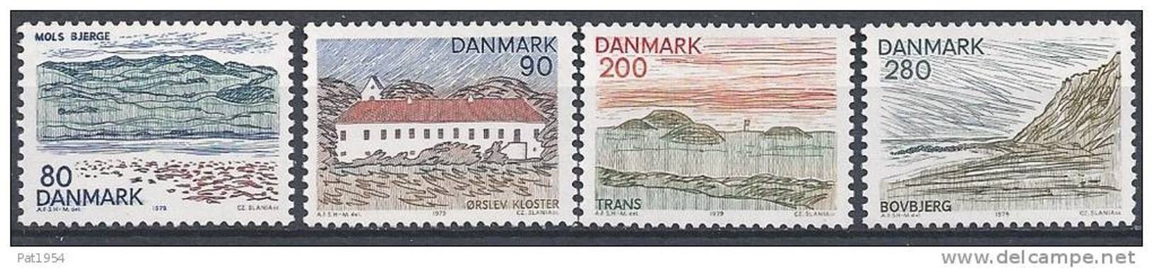 Danemark 1979 Série Neuve**  N° 691/694 Paysages Du Nord Jutland - Unused Stamps