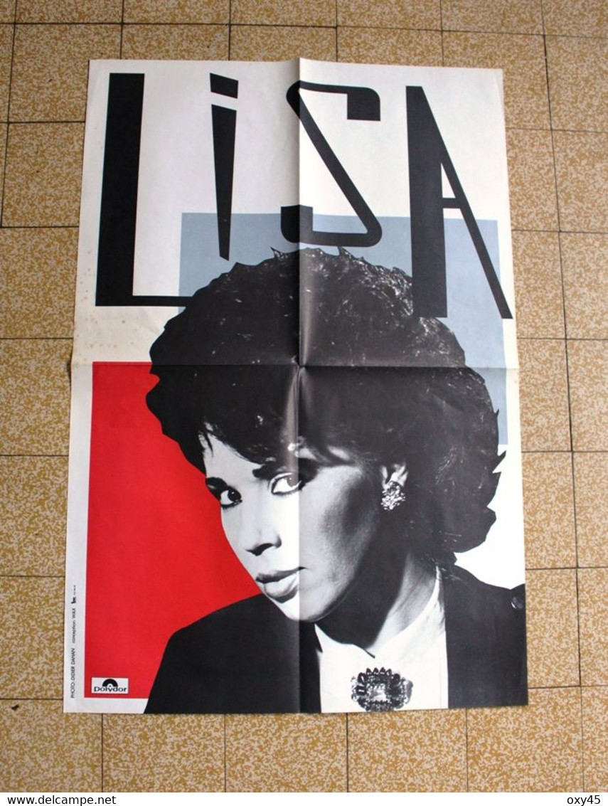 plaquette pochette artiste Polydor affiche disque vinyle 45T Lisa Sylvie Bellec il était une fois l'amour 1983