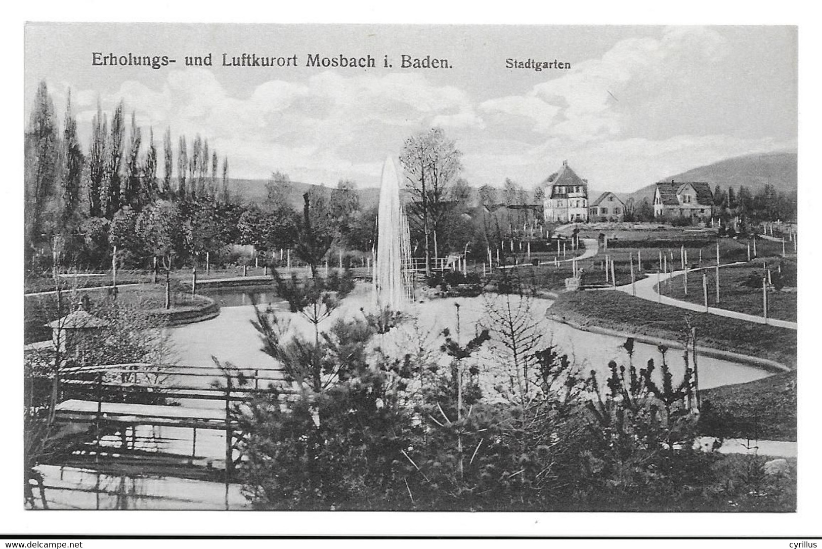 MOSBACH I. BADEN - STADTGARTEN - Mosbach