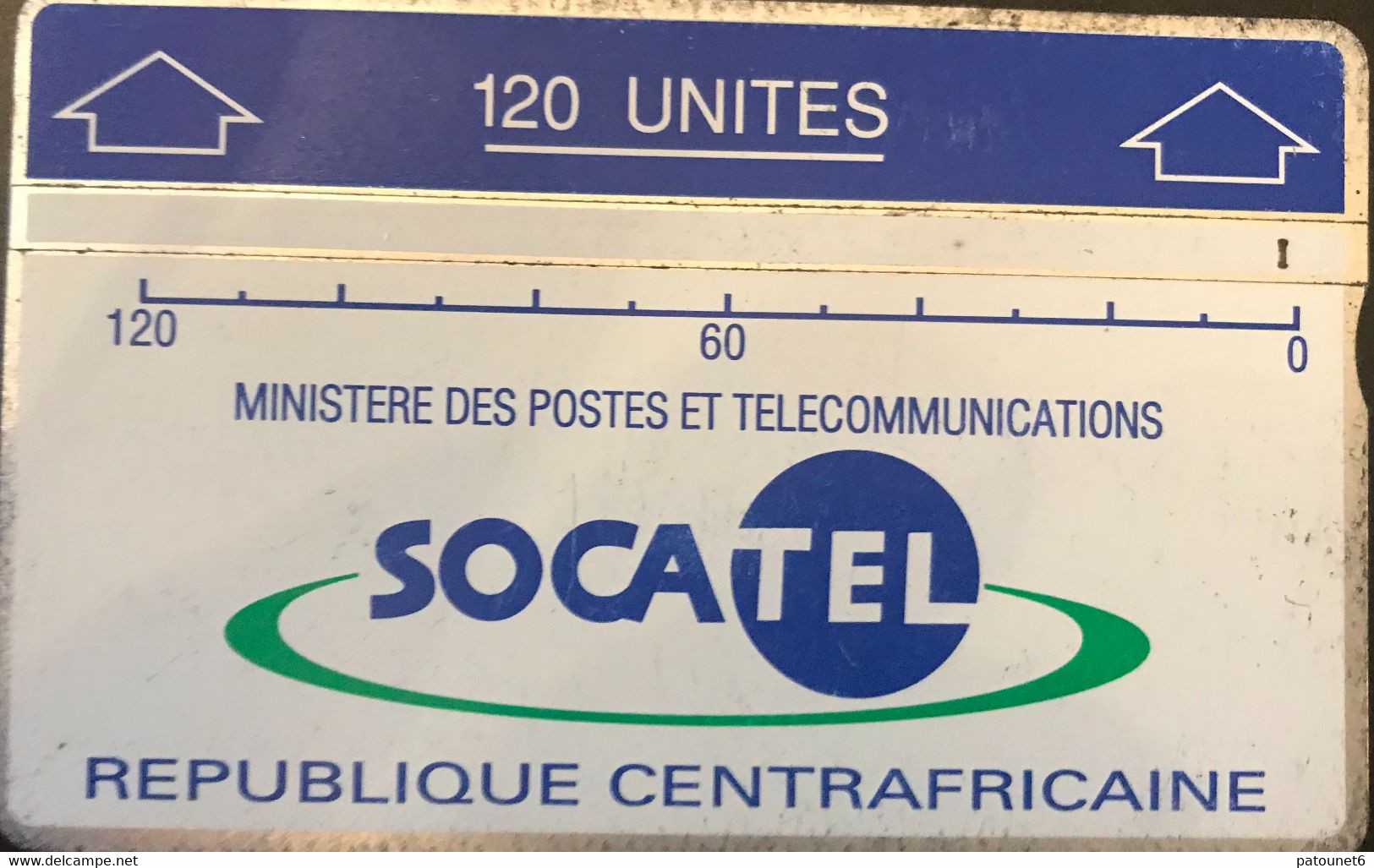 REPUBLIQUE CENTRAFRICAINE  -  L&G  -  SOCATEL  -  120 Unités (bleu) - Repubblica Centroafricana