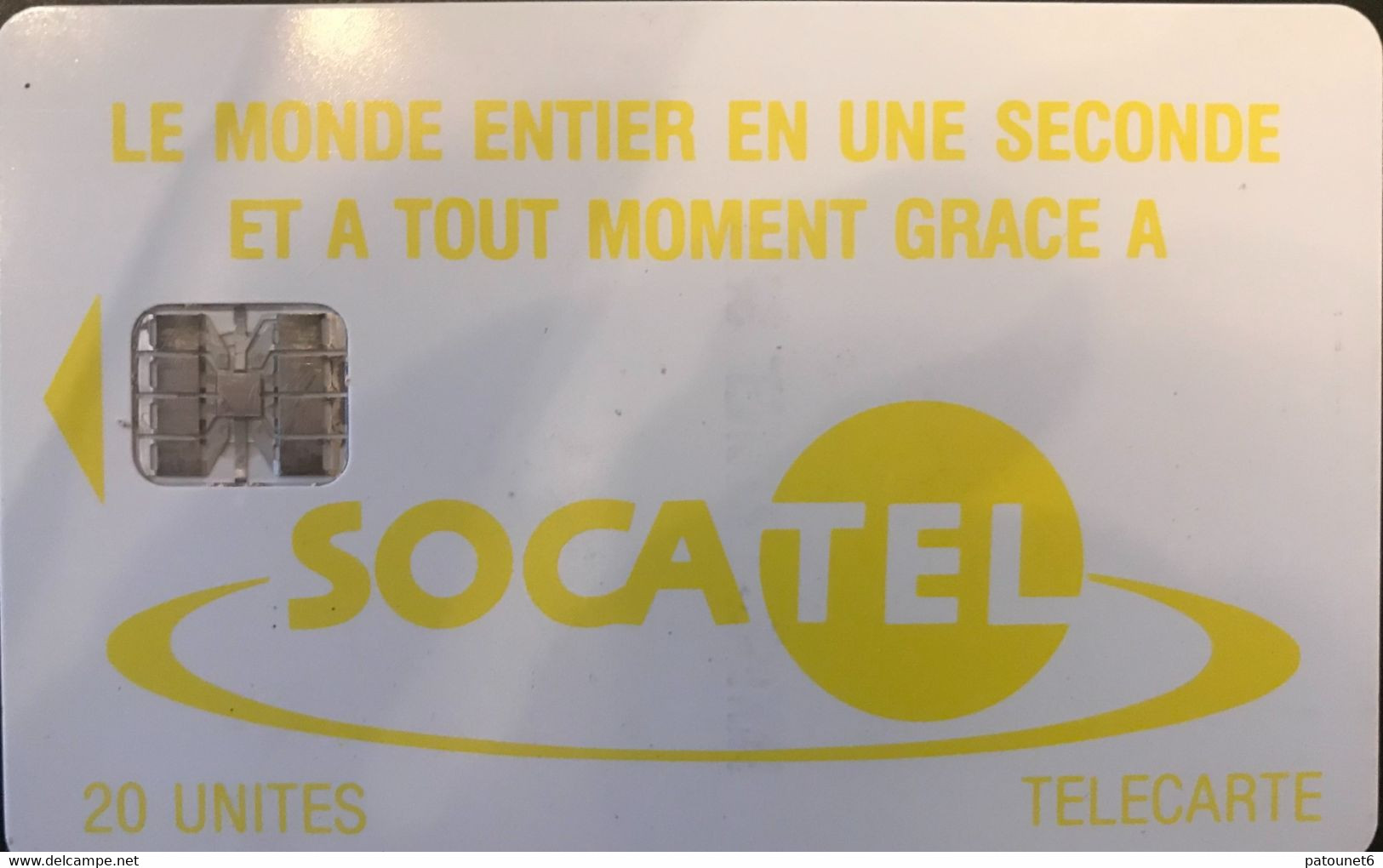REPUBLIQUE CENTRAFRICAINE  -  Phonecard  -  SOCATEL  -  20 Unités (jaune) - Centrafricaine (République)