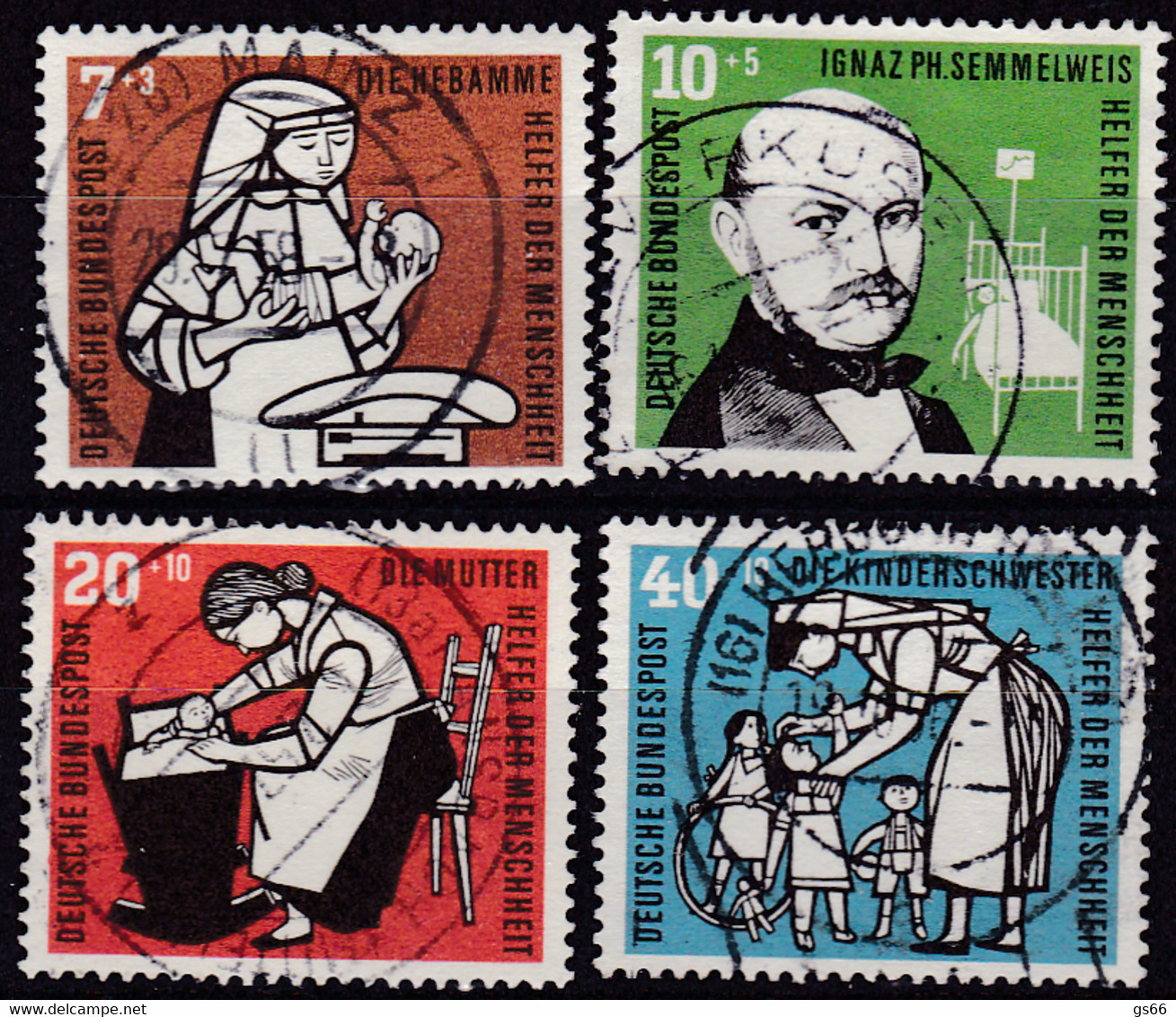 BRD 1956,  243/46, Used Oo, Wohlfahrt: Kinderpflege. - Used Stamps