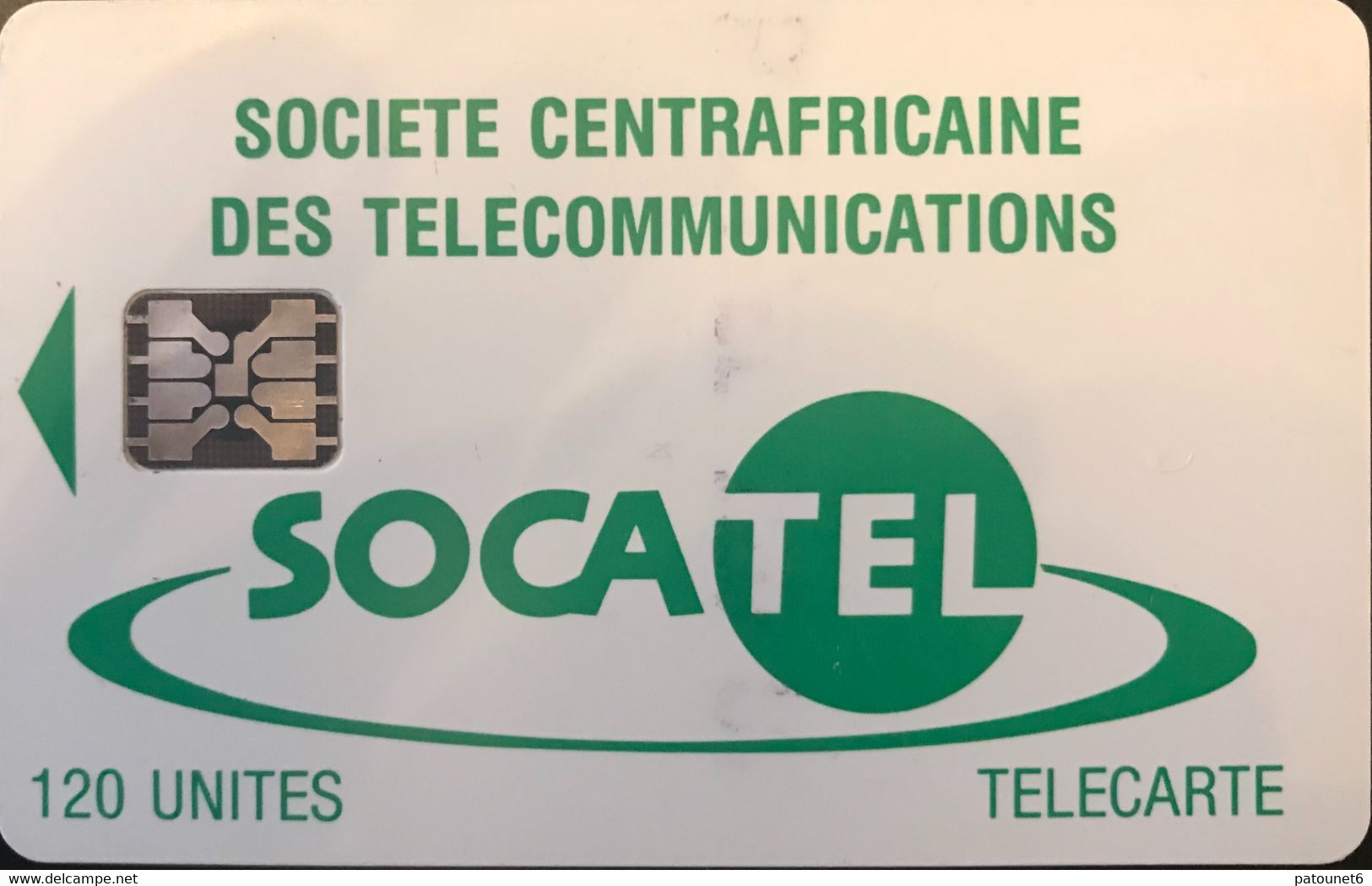 REPUBLIQUE CENTRAFRICAINE  -  Phonecard  -  SOCATEL -  120 Unités (verte) - SC 5 An - Zentralafrik. Rep.