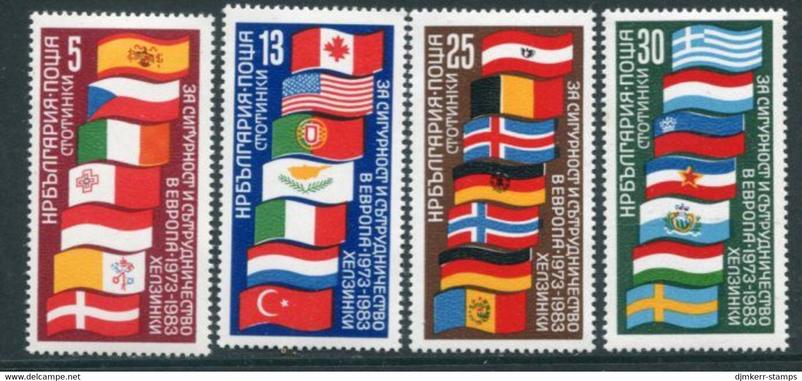 BULGARIA 1982 European Security Conference MNH / **.  Michel 3138-41 - Unused Stamps