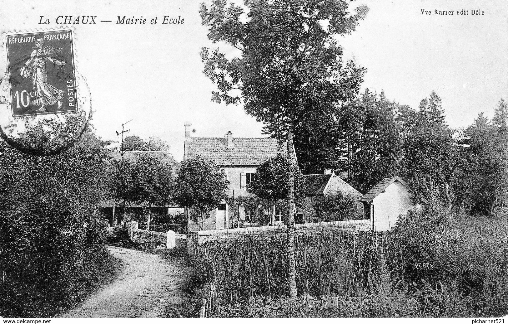 LA CHAUX ( Doubs, Arr De Pontarlier, Comm De Montbenoit) - Mairie Et école. Edition Karrer. Circulée En 1912. Bon état. - Other & Unclassified