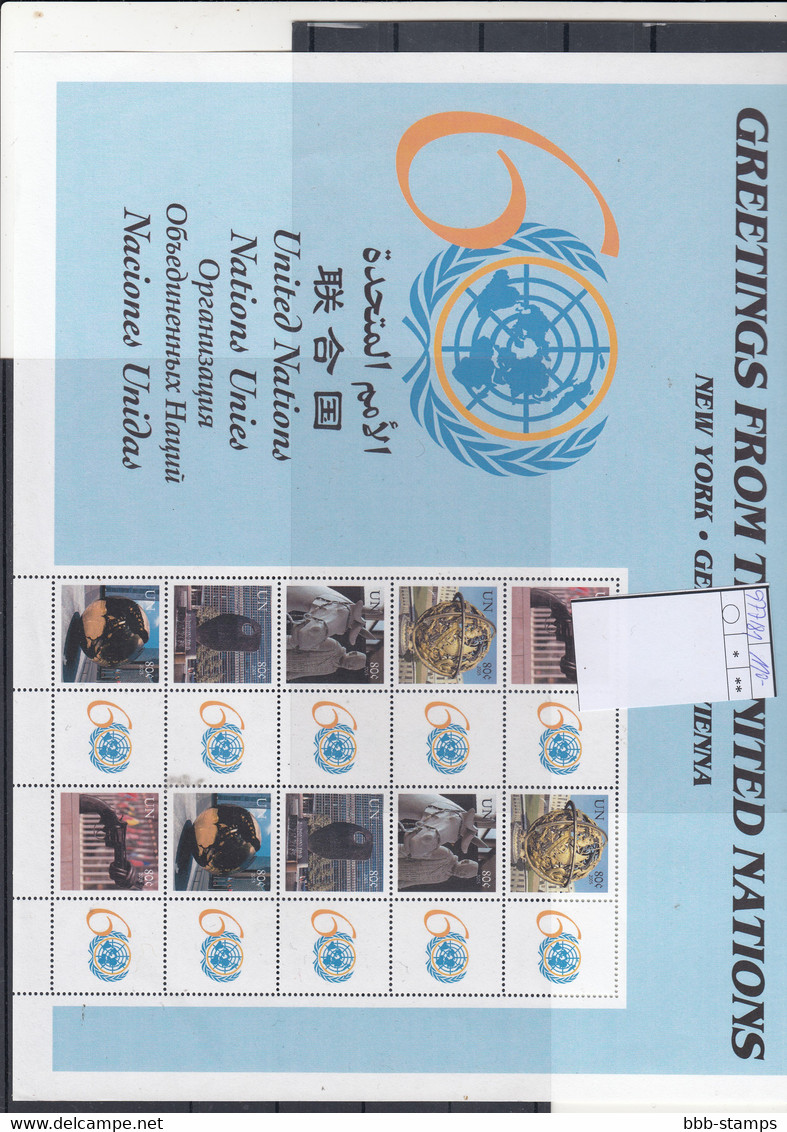 UNO New York Michel Cat.No. Mnh/**  Sheet 977/981 - Blokken & Velletjes