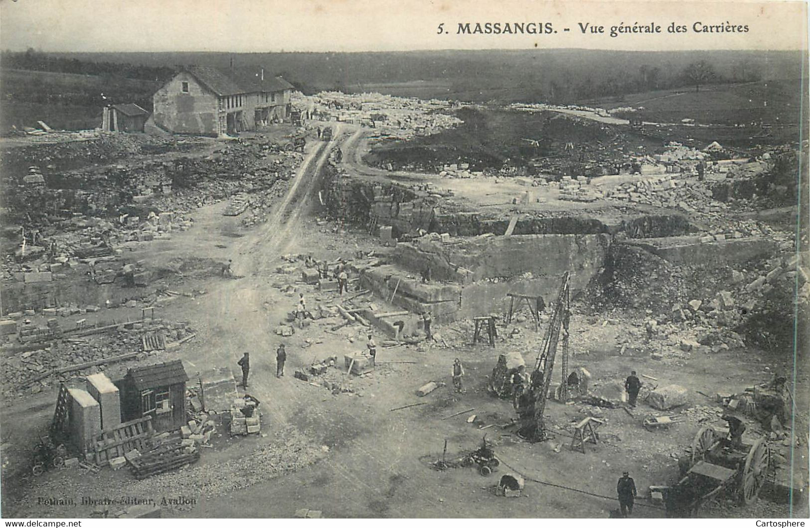 CPA 89 Yonne  Massangis Civry-sur-Serein Vue Générale Des Carrières - Andere & Zonder Classificatie