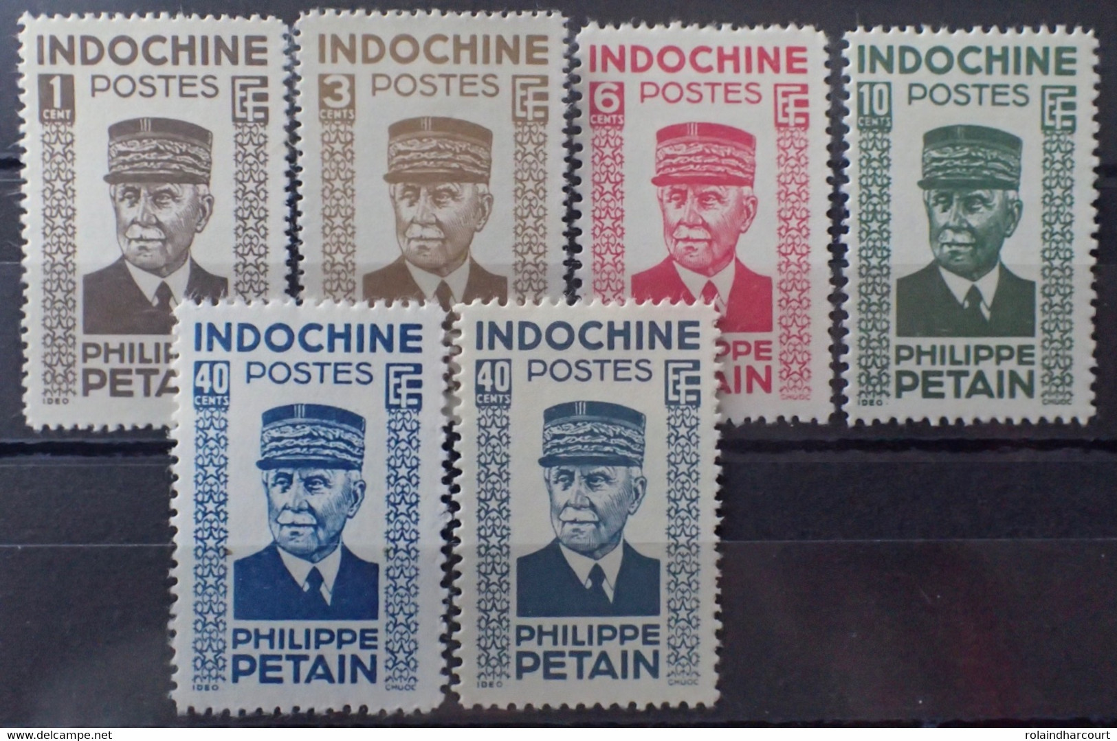 R2452/249 - 1943/1944 - COLONIES FR. - INDOCHINE - N°243 à 248 NEUFS* - Unused Stamps