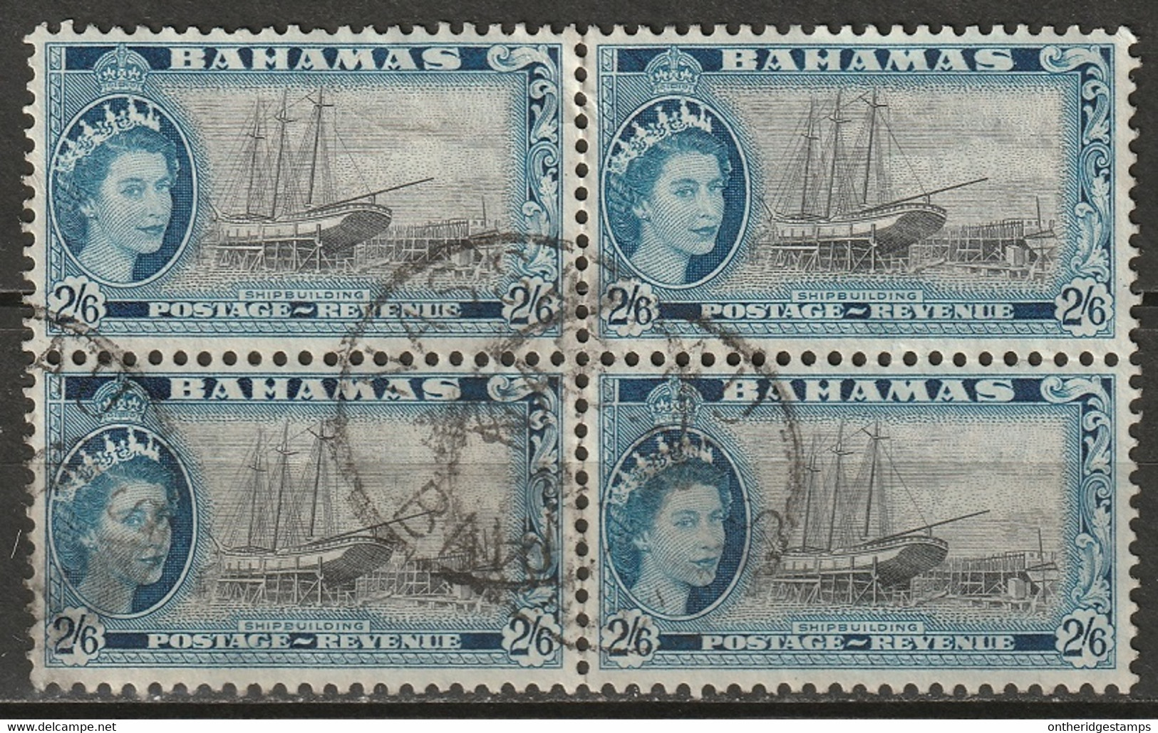 Bahamas 1954 Sc 170  Block Used - 1859-1963 Kronenkolonie