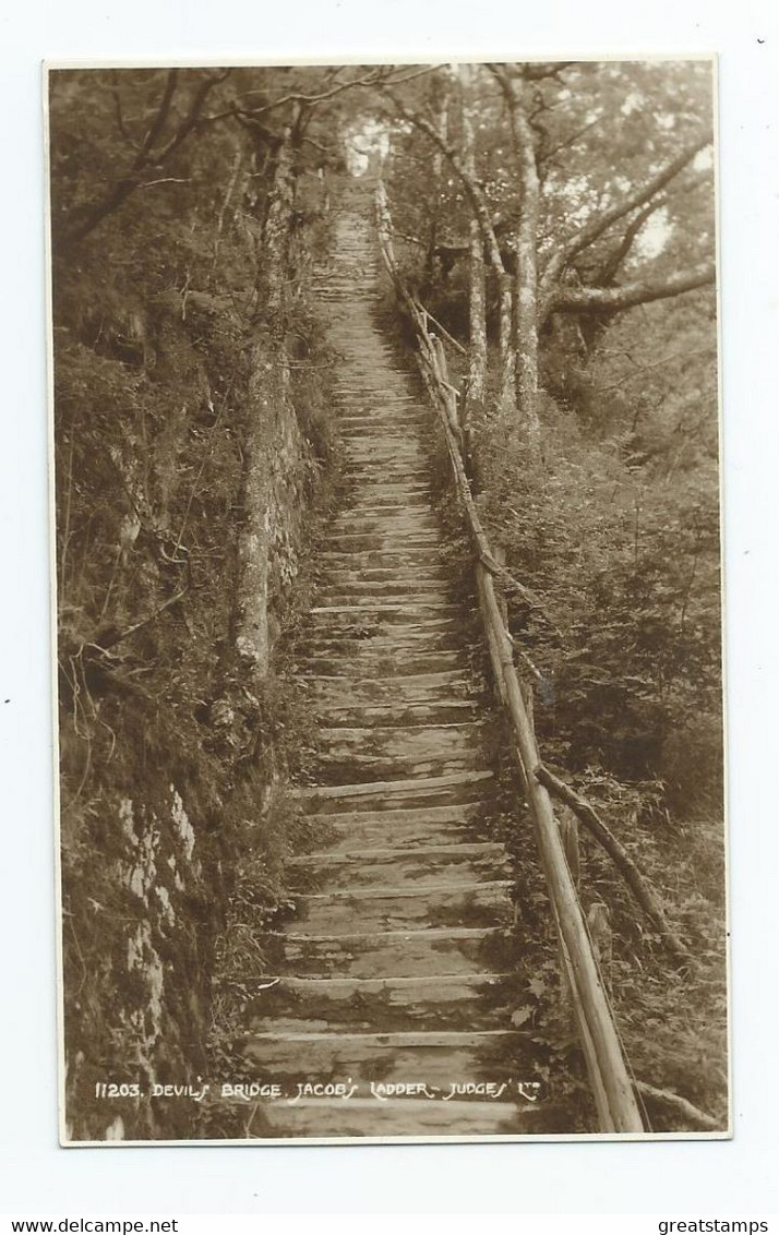 Wales Ceredigion  Postcard Devil's Bridge Jacob's Ladder Unused - Cardiganshire