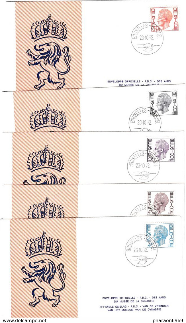 5 Enveloppe FDC Elström 1643 à 1649 - 1971-1980