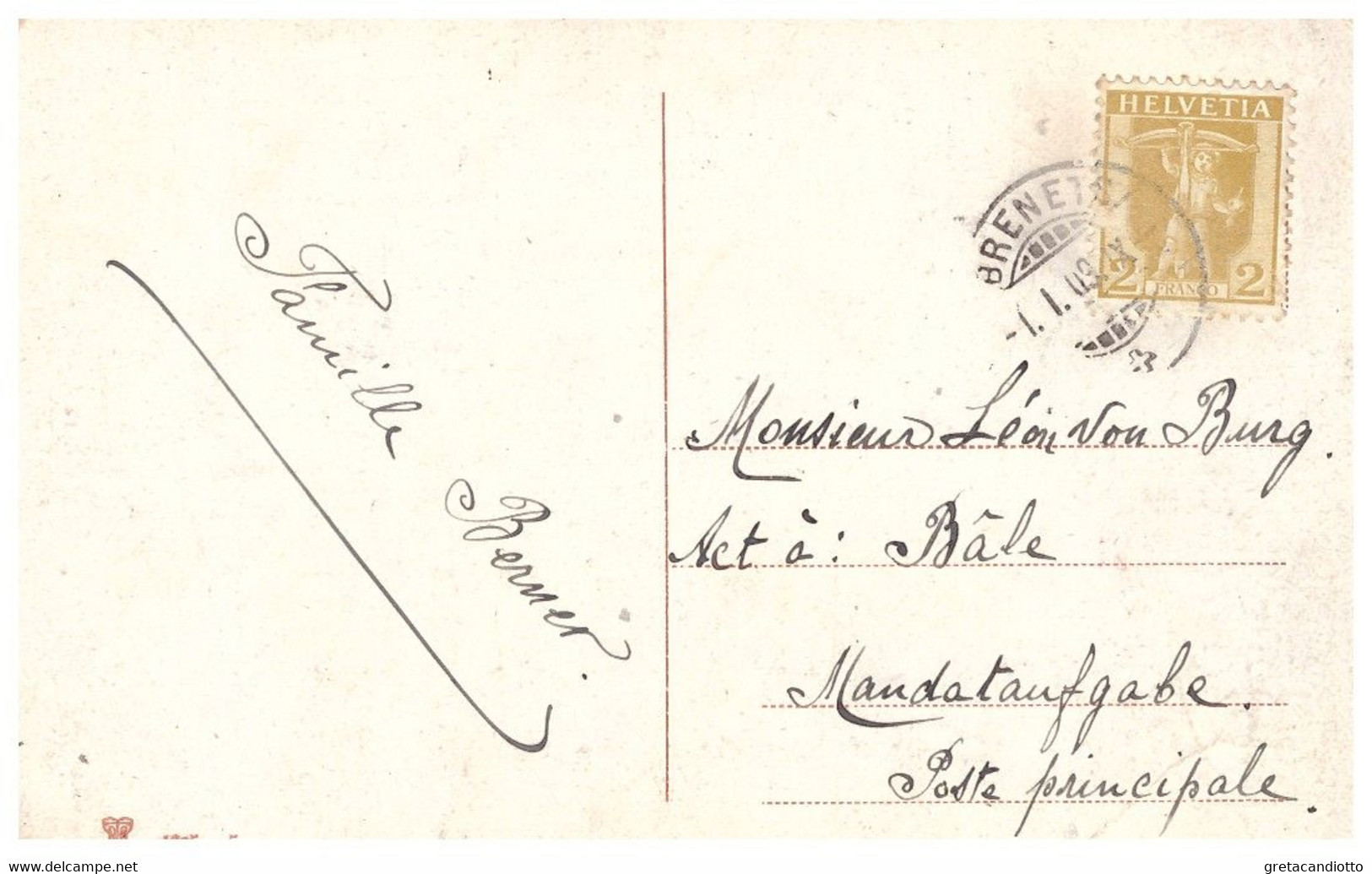 Switzerland 1909, Postcard Sent From Les Brenets On 09/01/1909 - Autres & Non Classés