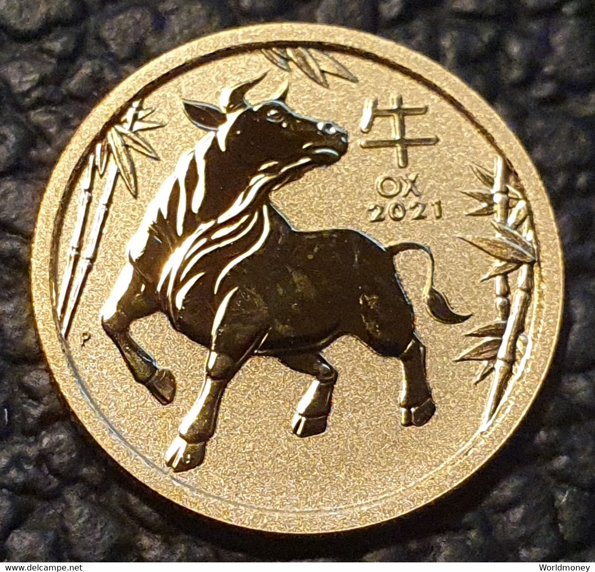 5 Dollars 2021 Australia  - Year Of The Ox - 1/20 Oz GOLD - Sammlungen