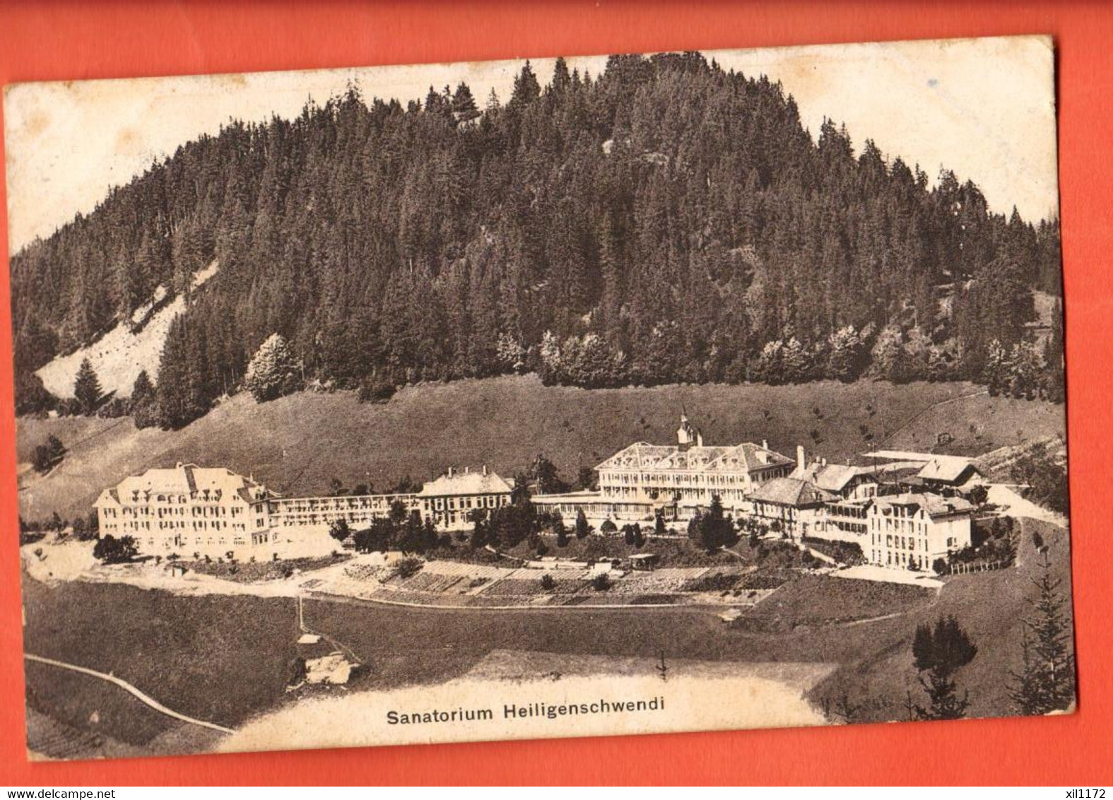 ZLB-06 Heiligenschwendi Bei Thun, Sanatorium.  Gelaufen 1914 Nach Breuleux - Heiligenschwendi