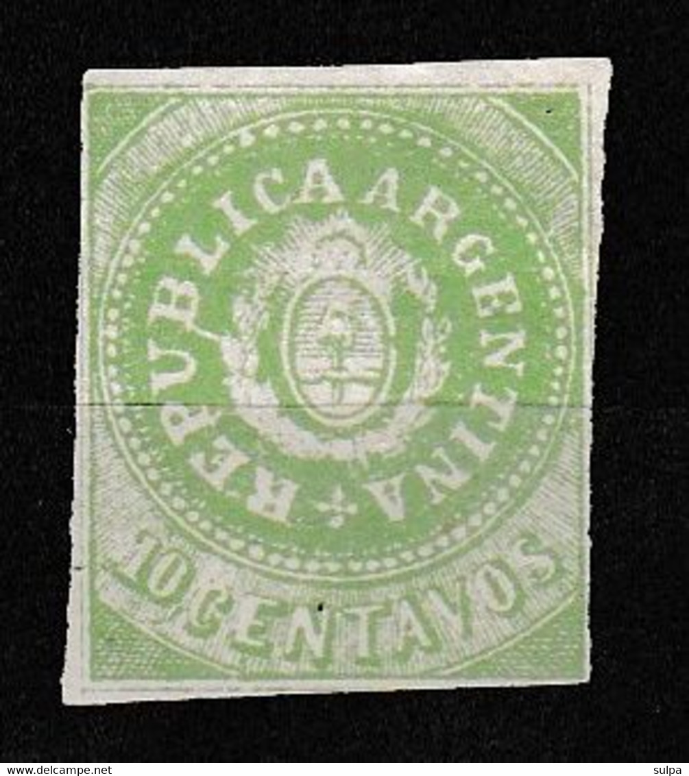 Scott No 7 F 10 Centavos Green - Other & Unclassified