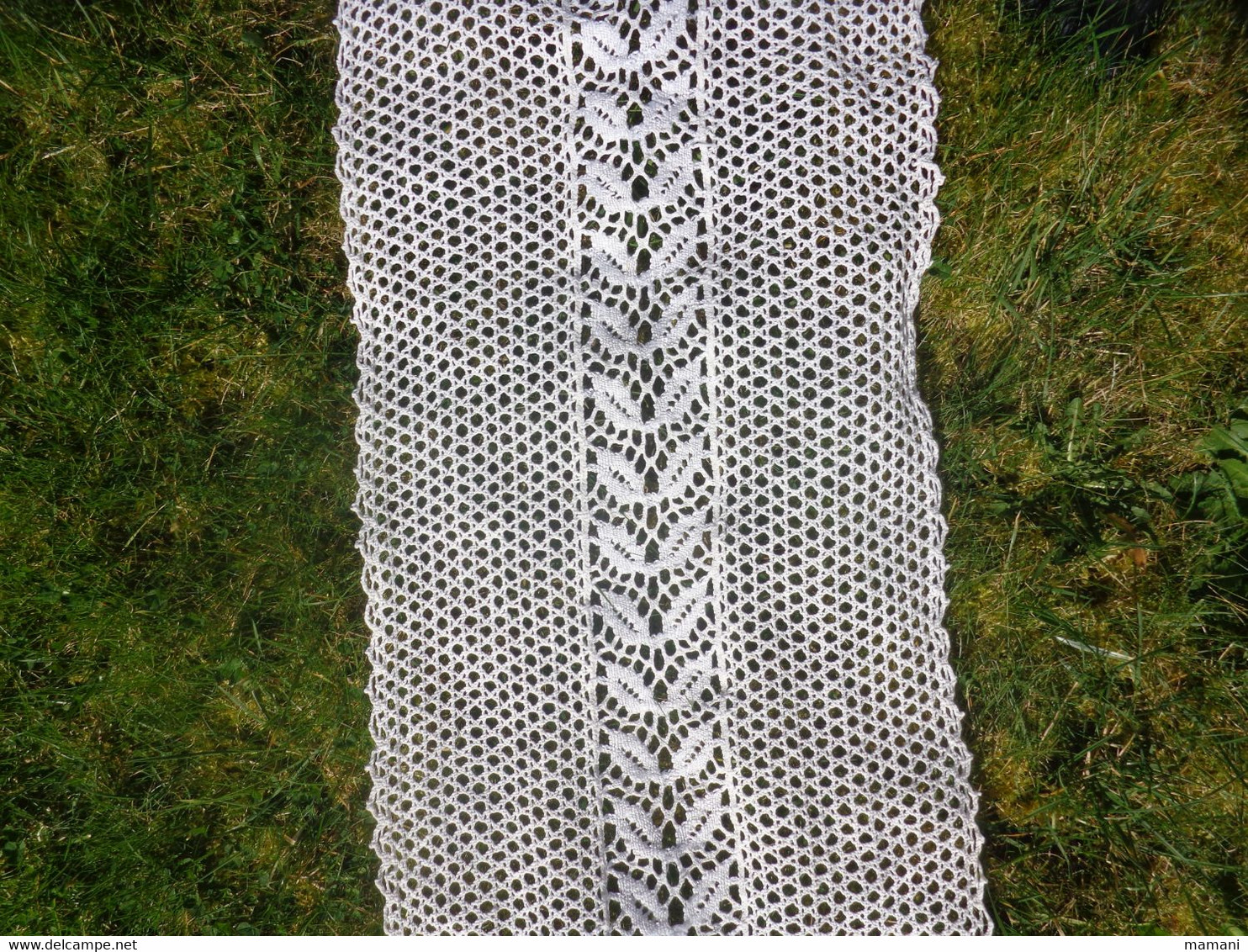 1 Rideau Ancien 38 Cm X 1.92 M Franges Comprises - Andere & Zonder Classificatie