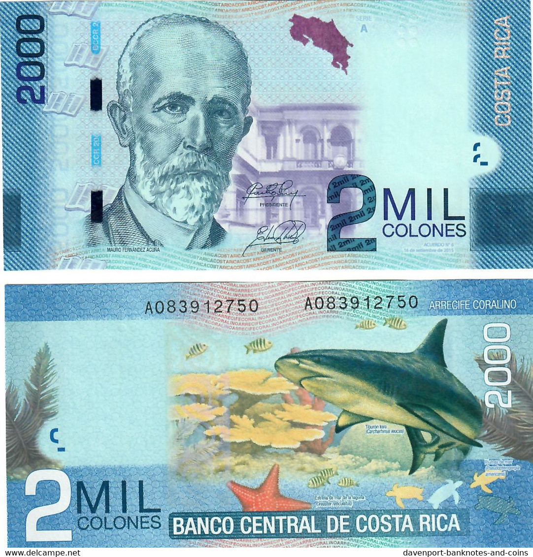 Costa Rica 2000 Colones 2009 (2015) UNC - Costa Rica