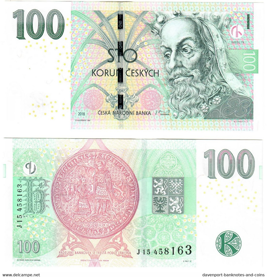 Czech Republic 100 Korun 2018 UNC - República Checa