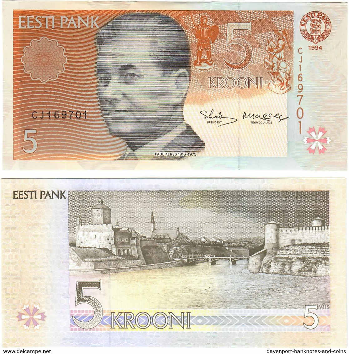 Estonia 5 Krooni 1994 UNC - Estonie