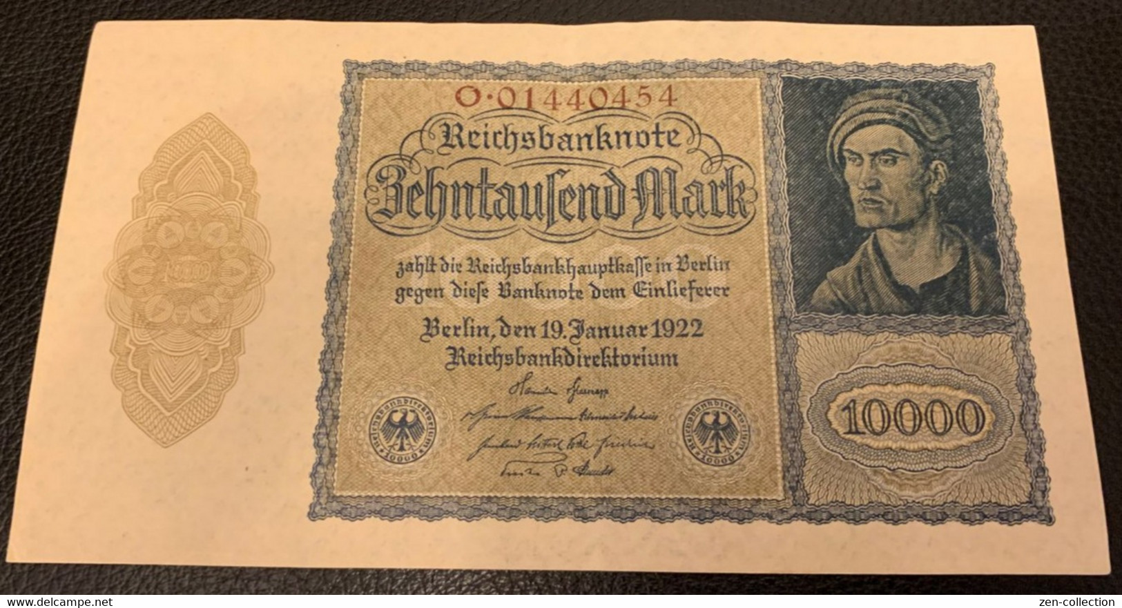 WW2 Germany Nazi Propaganda FORGERY Overprint On Genuine 10,000 Mark 1922 "Vampire" Banknote EF - Sonstige & Ohne Zuordnung