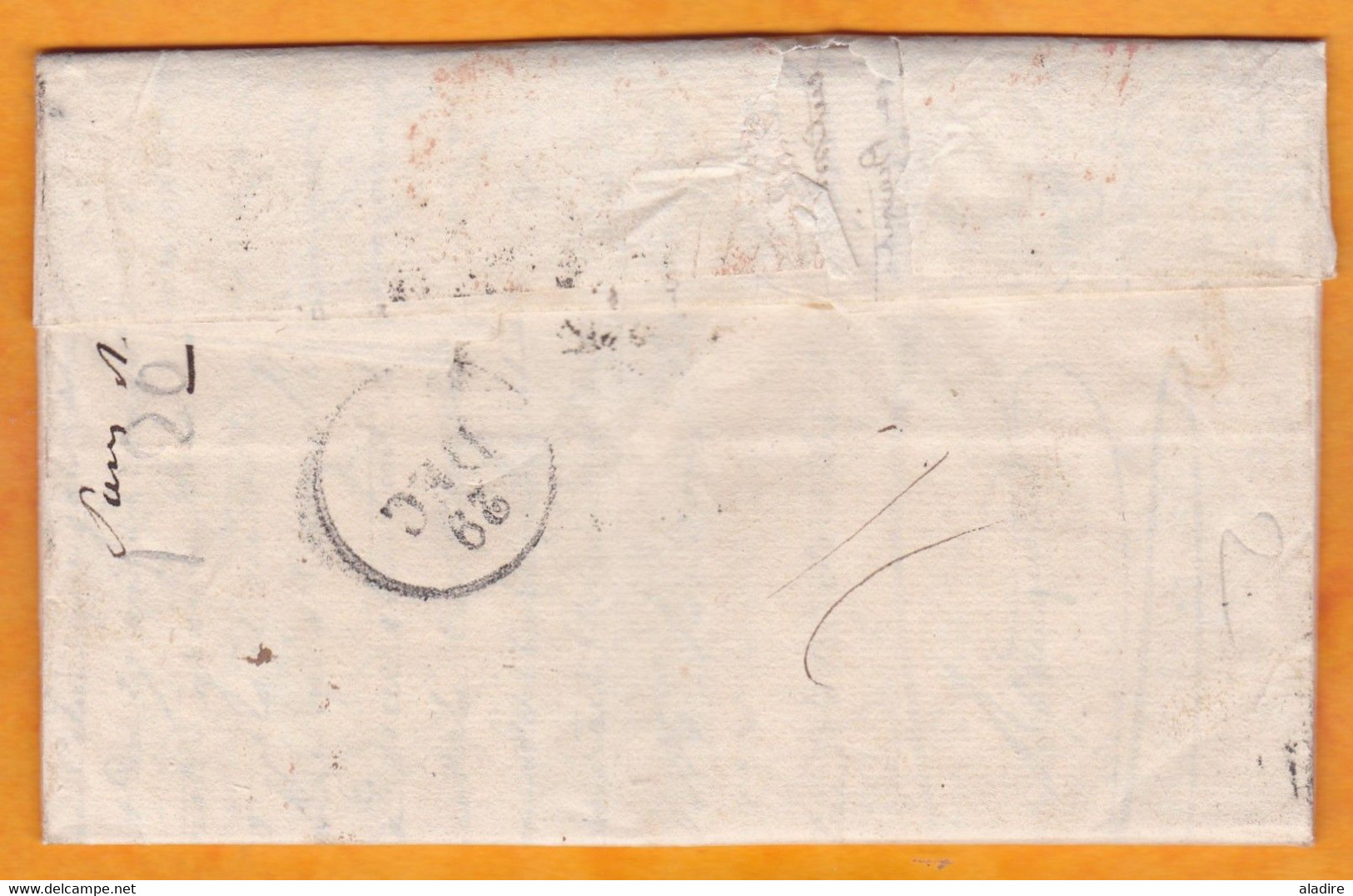 1830 - Lettre pliée avec correspondance en français de 2 pages d' Almeria, Andalucia, Espana vers Marseille, France