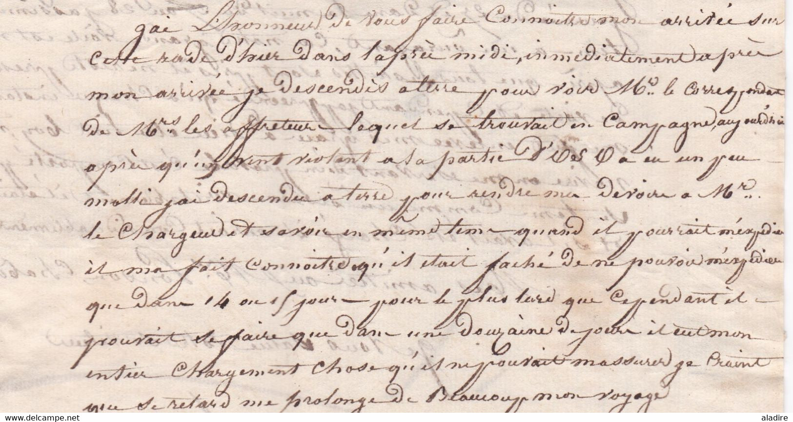 1830 - Lettre pliée avec correspondance en français de 2 pages d' Almeria, Andalucia, Espana vers Marseille, France