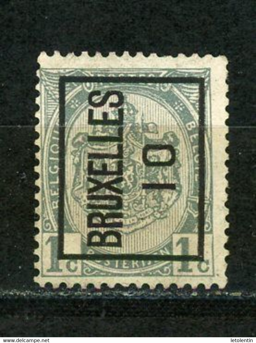 BELGIQUE  BRUXELLES  10 - N° Yvert  ? (*) - Typos 1906-12 (Wappen)