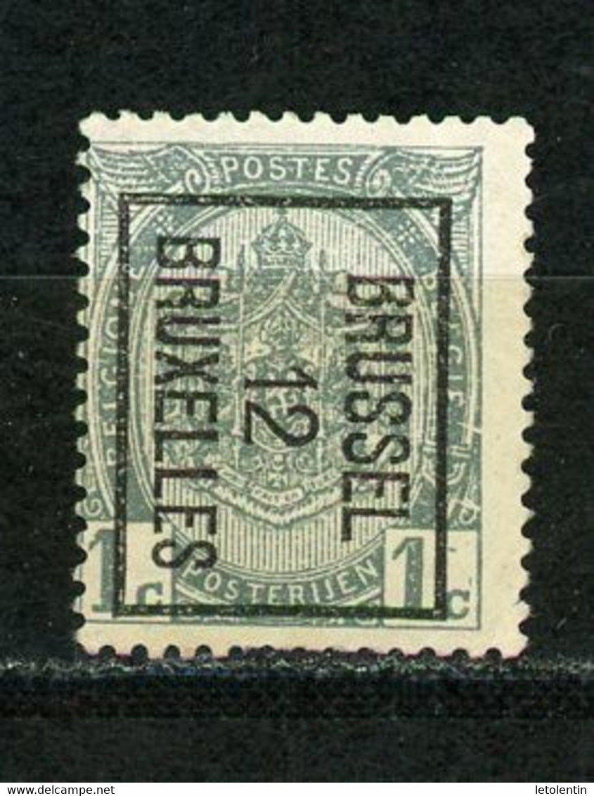 BELGIQUE  BRUSSEL -12 - BRUXELLES N° Yvert  ? (*) - Typos 1906-12 (Wappen)