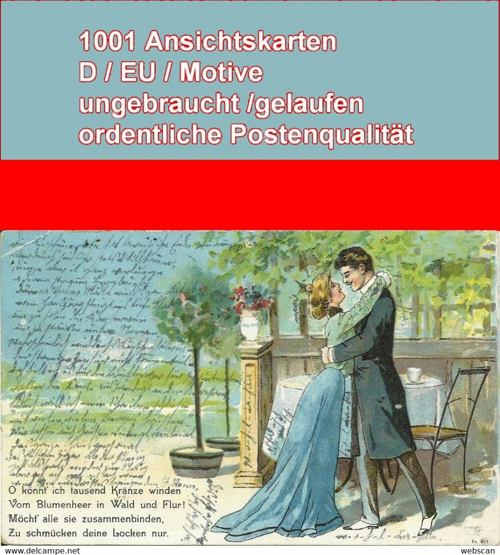 1001 Ansichtskarten D / EU / Motive - Bunt Gemischt - über 50% Kleinformate - 500 Postcards Min.