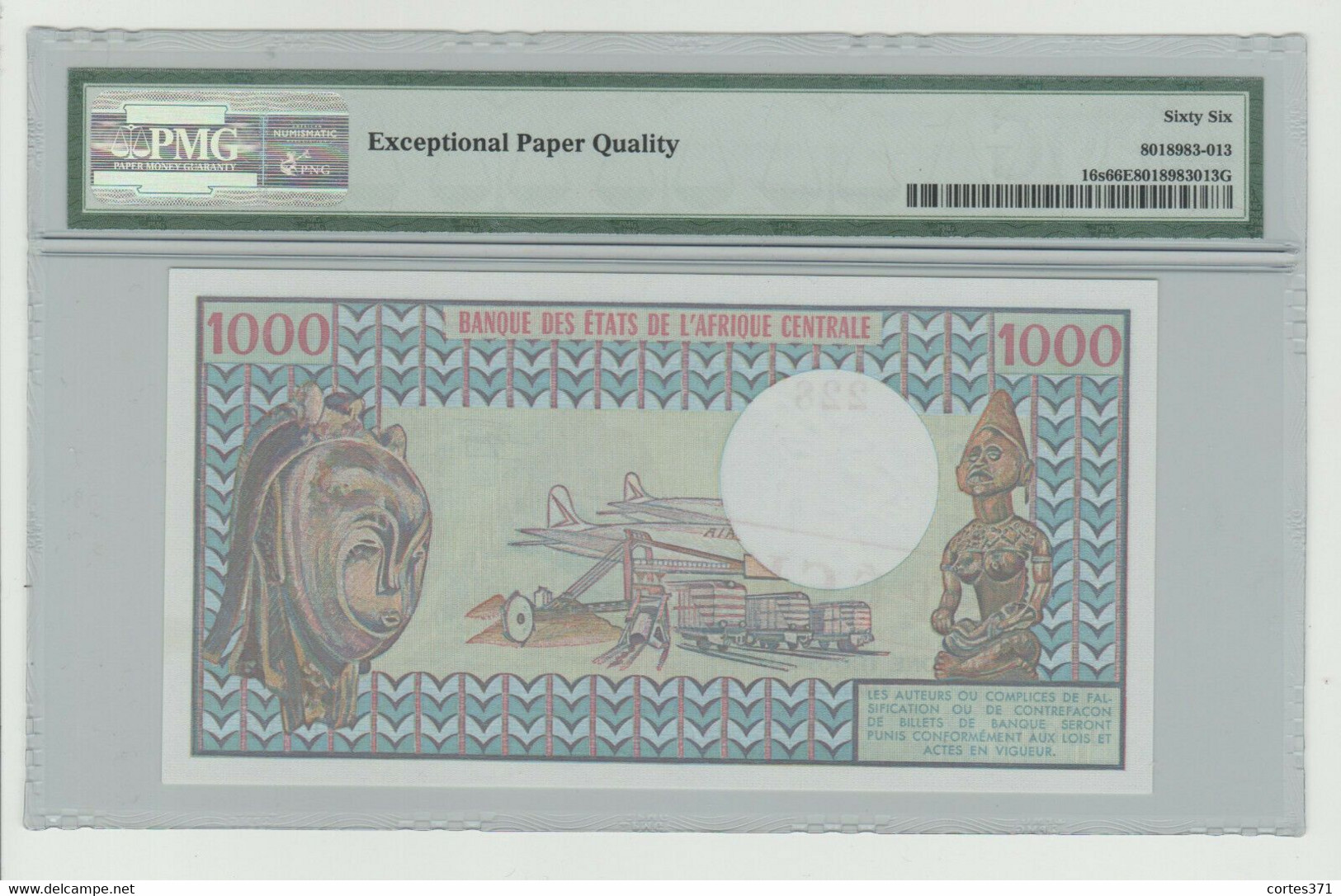 Cameroon 1000 Francs 1974 P-16s UNC - SPECIMEN - PMG 66 - RARE - Kamerun