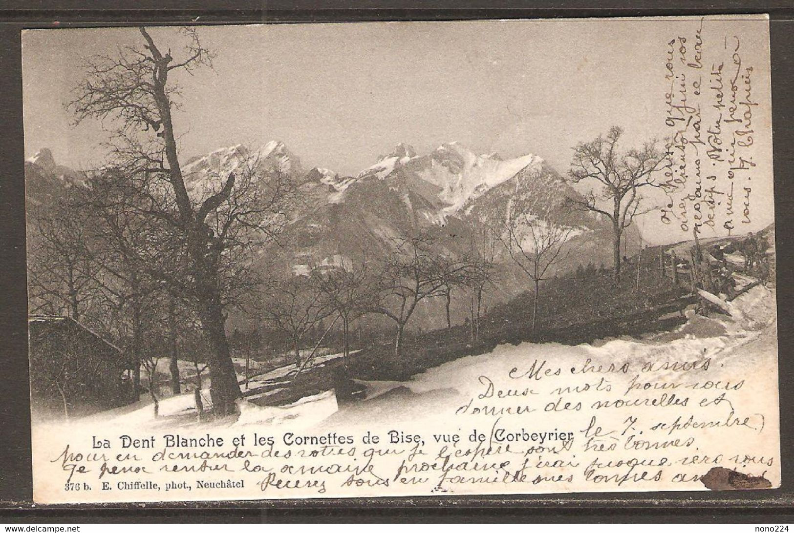 Carte P De 1903 ( La Dent Blanche Et Les Cornettes De Bise , Vue De Corbeyrier ) - Corbeyrier