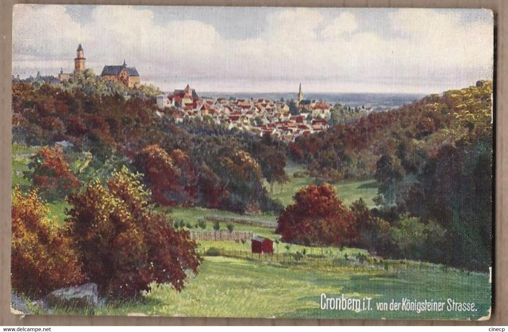 CPA ALLEMAGNE - CRONBERG I. T. - Von Der Königsteiner Strasse - TB Vue Générale De La Ville KÜNSTLER SERIE WIRO - Kronberg