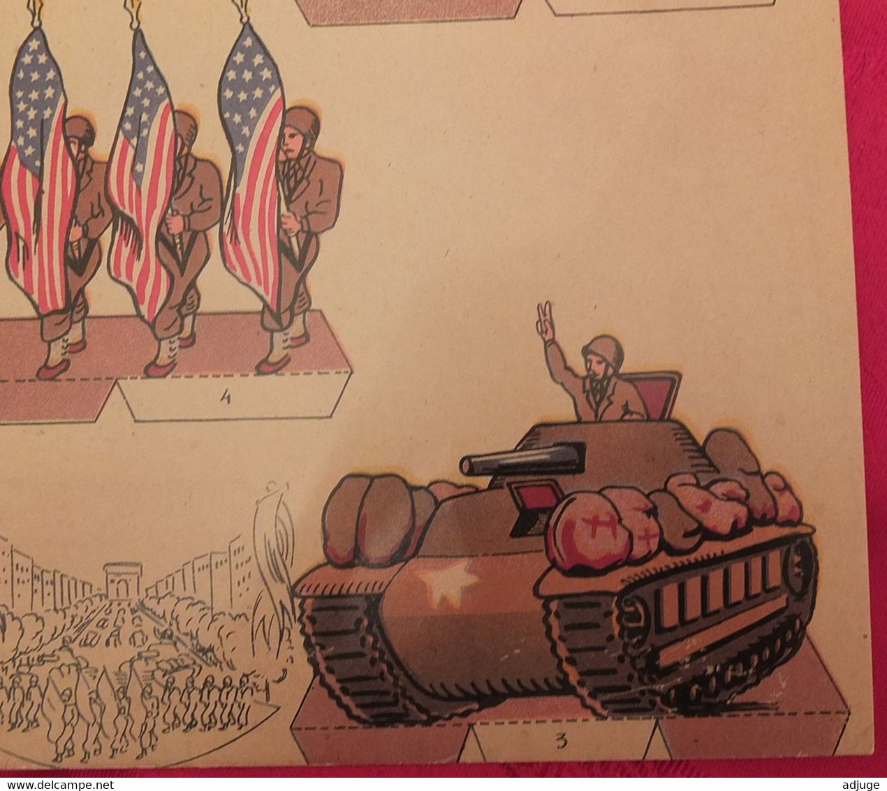 MAQUETTE  Roland FORGUES – Illustrateur-1944- LIBÉRATION De PARIS – Défilé Des Soldats Américains 29 Aout 1944*  *RARE * - Kartonmodellbau  / Lasercut