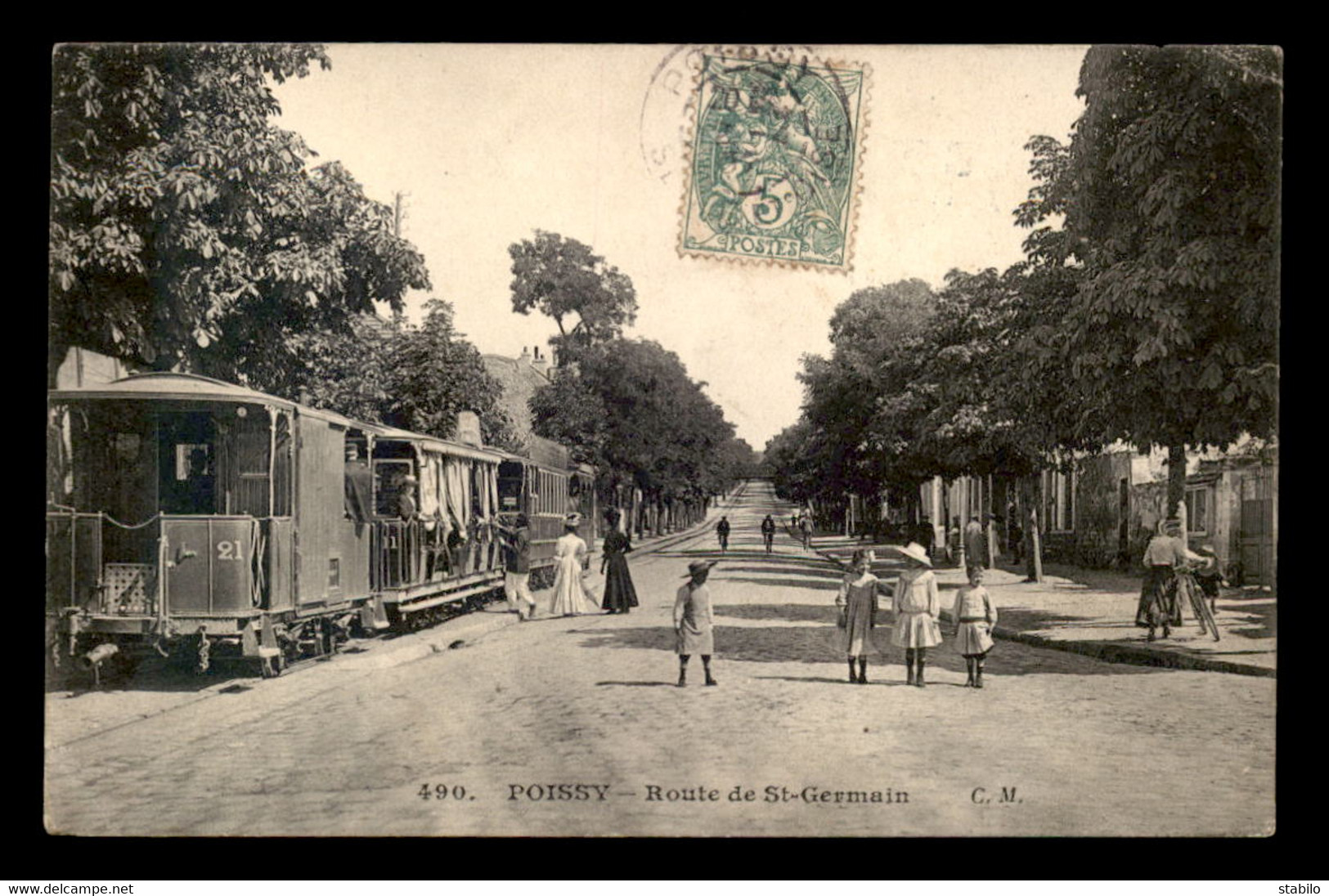 78 - POISSY - ROUTE DE ST-GERMAIN - TRAMWAY - VOIR ETAT - Poissy