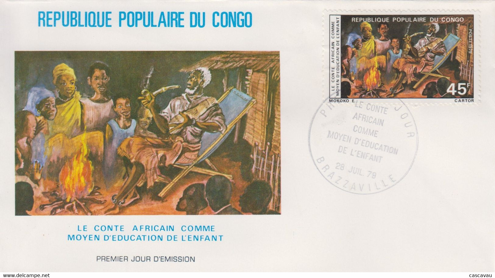 Enveloppe  FDC   1er  Jour   CONGO    Le  Conte  Africain   1979 - FDC
