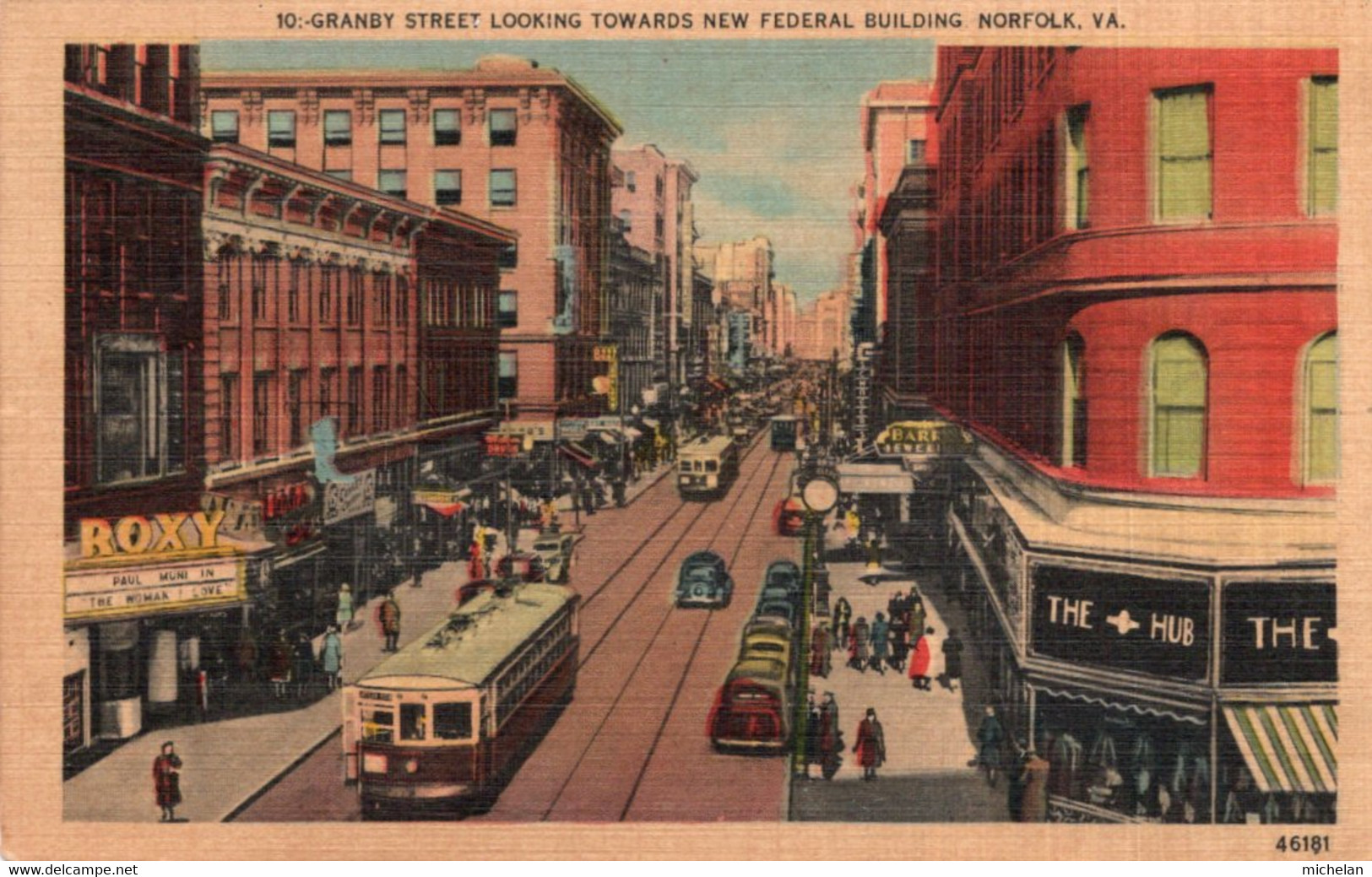 CPA  ETATS-UNIS---GRANBY STREET LOOKING TOWARDS NEW FEDERAL BUILDING NORFOLK - Norfolk