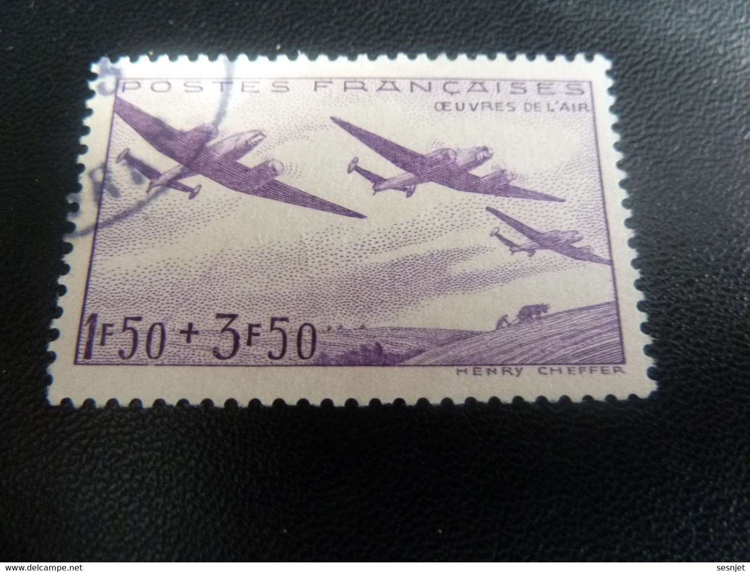 Au Profit Des Oeuvres De L'Air - 1f.50+3f.50 - Yt 540 - Violet - Oblitéré - Année 1942 - - 1938-42 Mercure