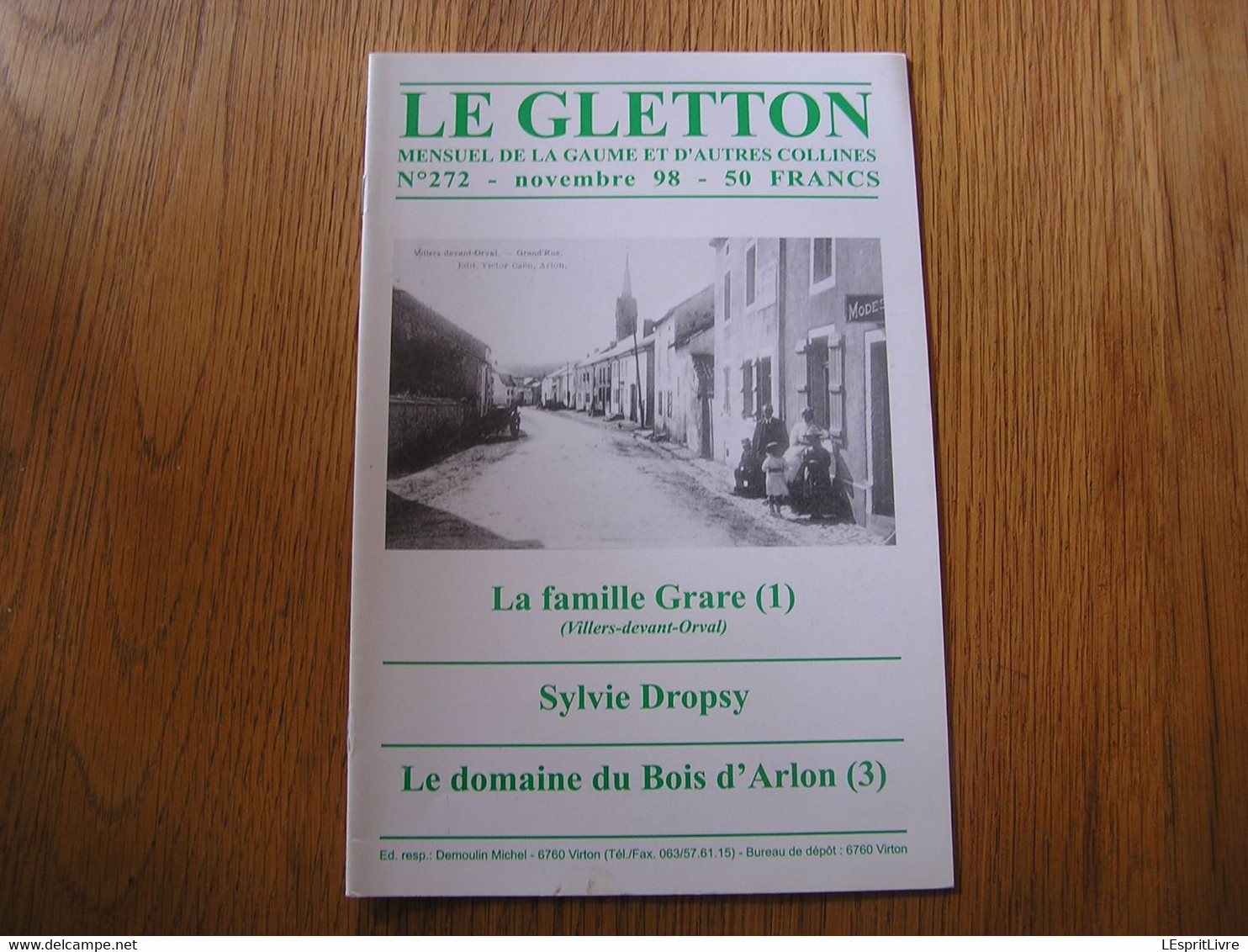 LE GLETTON N° 272 Régionalisme Gaume Ardenne Famille Grare Villers Devant Orval Bois D'Arlon Vance Guerre 14 18 - Belgique